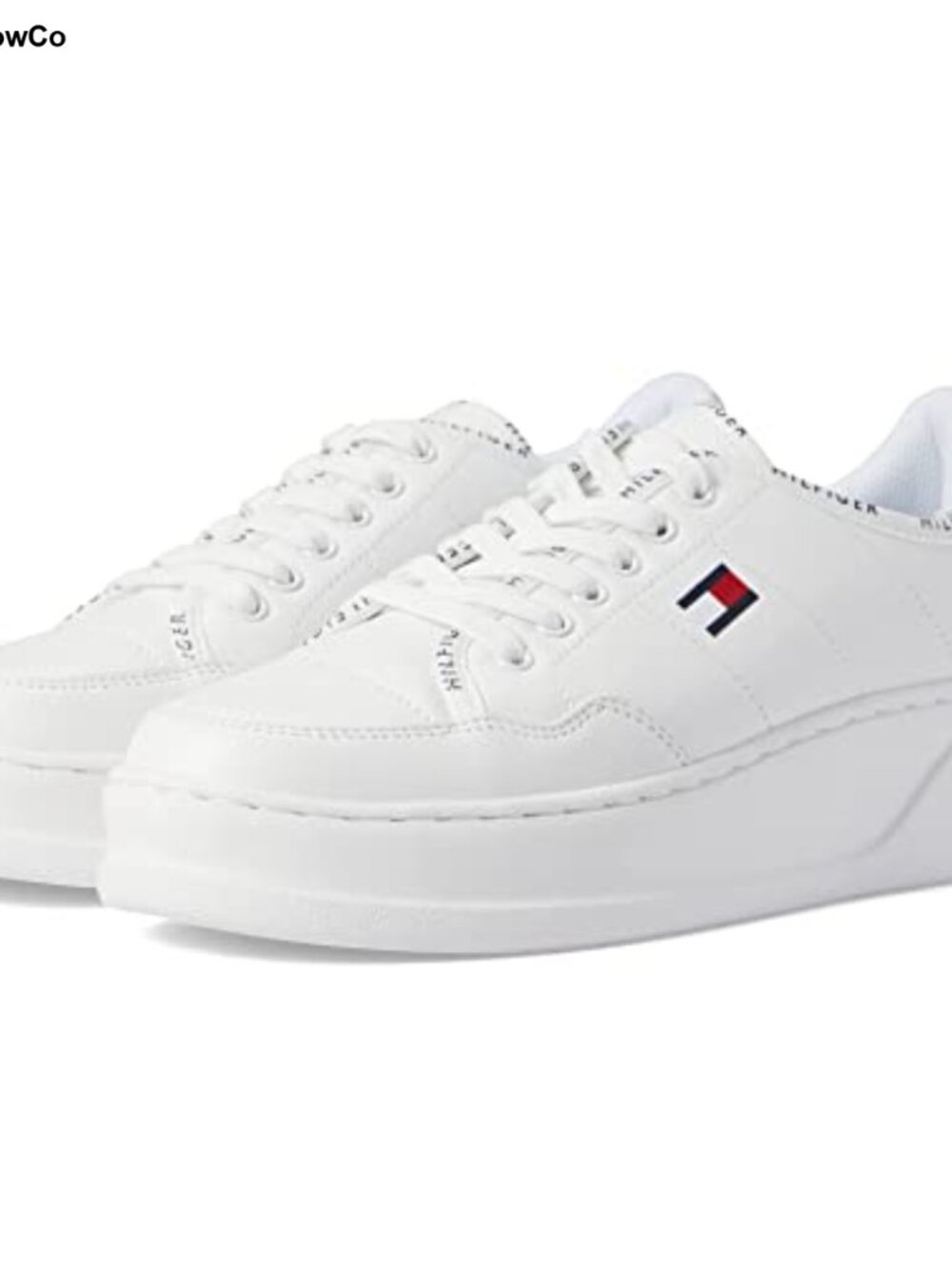 Tommy Hilfiger Women's Grazie Sneakers White Lace Up Flatform Low Top Casual